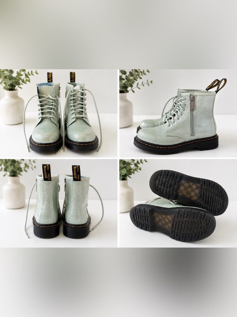 Dr. Martens Glitter Lace Up Boots-NWOT